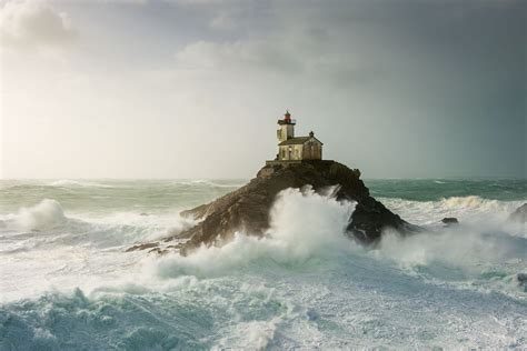 The Tevennec lighthouse in Brittany, France : MostBeautiful