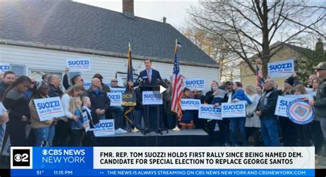 Former Congressman Tom Suozzi holds first campaign rally for special ...