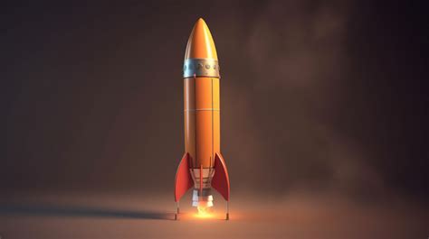 Takeoff Cartoon Rocket In 3d Render Ready For Backgrounds | PSD Free ...