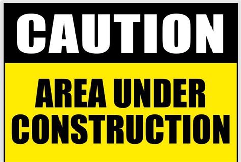 Area Under Construction Sign |Laminated Signage|Waterproof Laminated ...