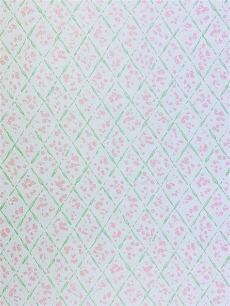 Vintage Checkered Wallpaper Pink… | Vintage Wallpapers - Online Shop