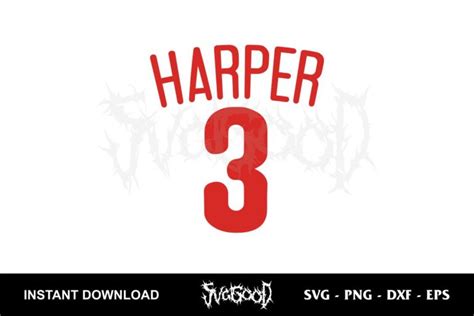 Bryce Harper 3 Jersey SVG - SVGGOOD