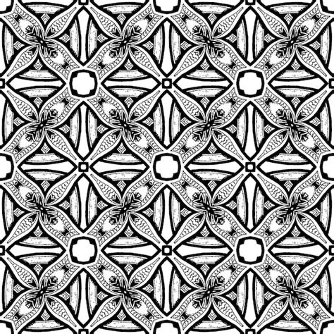 Premium Vector | Black and white batik seamless pattern, batik ...