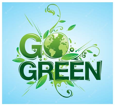 Premium Vector | Vector go green poster illustration