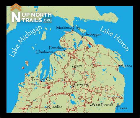 Northern Michigan Biking, Snowmobiling, Hiking & ORV Trails - Up North ...