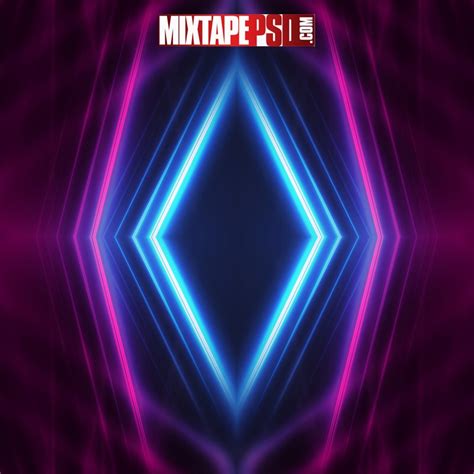 Neon Blue Purple Diamond Background - Graphic Design | MIXTAPEPSDS.COM