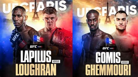 Loughran vs Lapilus & Ghemmouri vs Gomis Set for UFC Paris