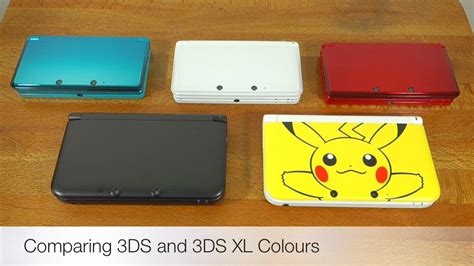 Nintendo 3DS and 3DS XL Colour Comparison - YouTube