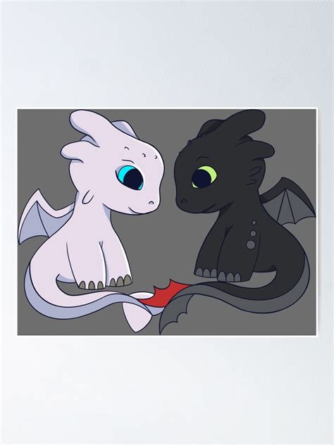 "Couple Toothless & Light Fury/Best Seller Design For Friends" Poster ...