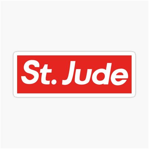 "St. Jude Red and White Logo" Sticker by Maceym13 | Redbubble