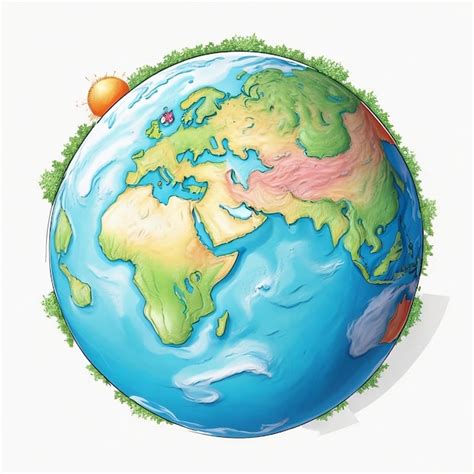 Premium AI Image | A drawing of a earth to celebrate world ozone day ...