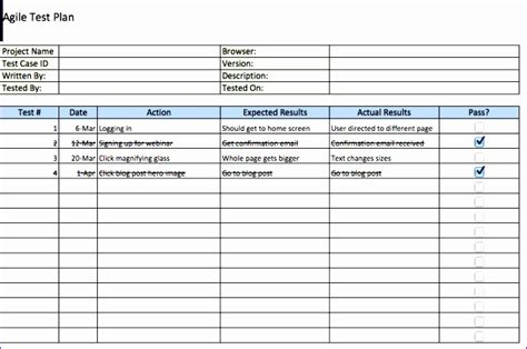 User Story Template Excel | HQ Printable Documents