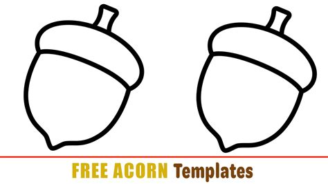 FREE Acorn Templates for Crafts - Happy Toddler Playtime