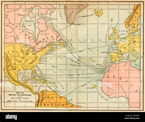 AGE OF EXPLORATION: VOYAGE AND DISCOVERY - PRINCIPAL ROUTES OF THE ...