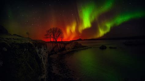 atmosphere, polar lights, aurora borealis, night, colorful, night sky ...