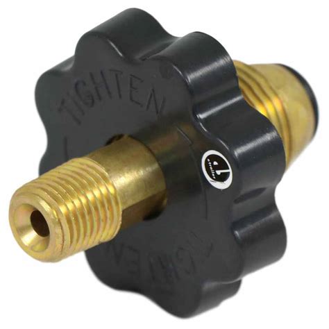 Propane Tank Connector Fitting with Handwheel - Soft Nose POL x 1/4 ...