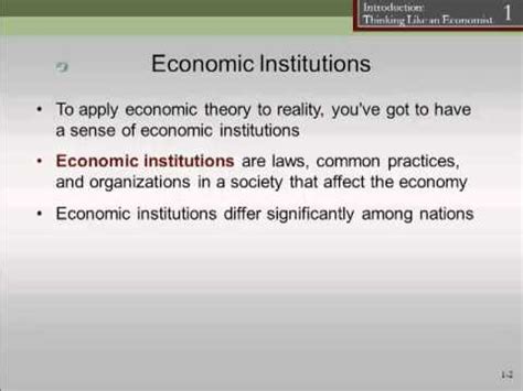 Chapter 1: Economic Institutions - YouTube