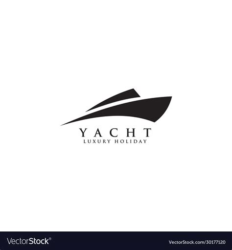 Yacht logo icon design template Royalty Free Vector Image