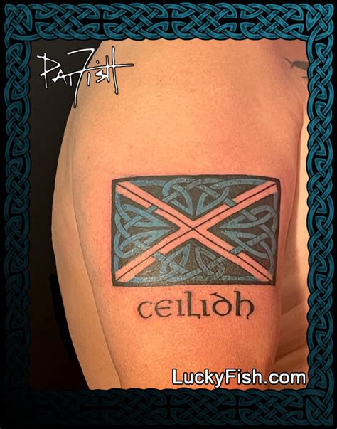 Saltire Flag Tattoo Design — LuckyFish, Inc. and Tattoo Santa Barbara