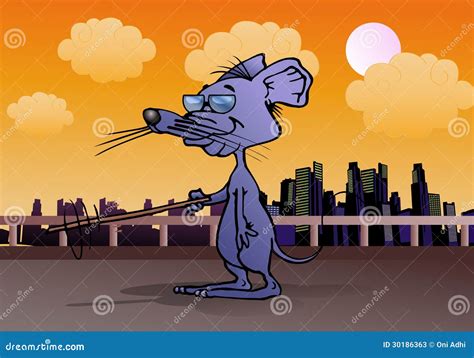 Urban blind mouse stock illustration. Illustration of cartoon - 30186363