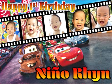 1st Birthday Tarpaulin Design in Lightning Mcqueen Inspired Theme ...