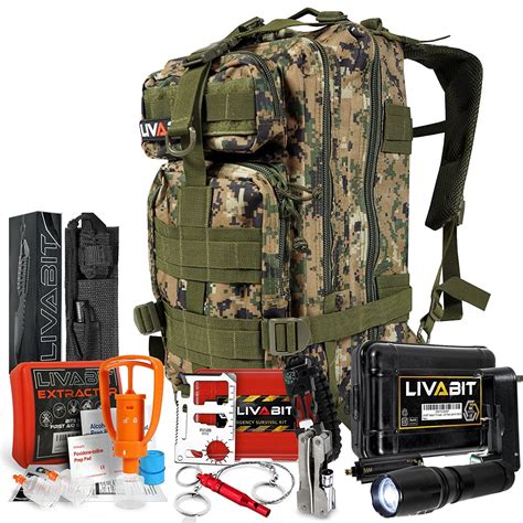 LIVABIT SOS Bug Out 3 Day Backpack Emergency Survival Camping Hunting ...