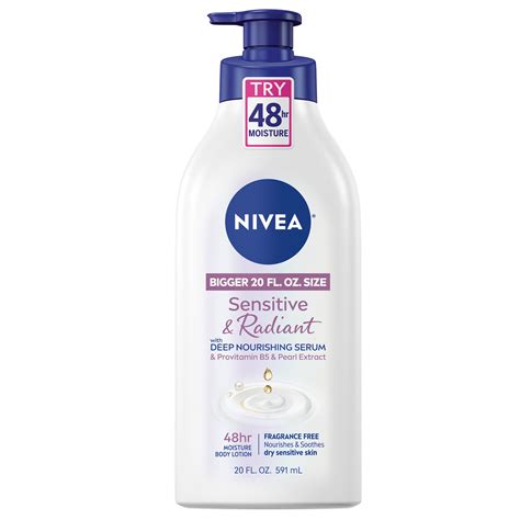 NIVEA Sensitive and Radiant Body Lotion, 20 fl oz - Walmart.com ...