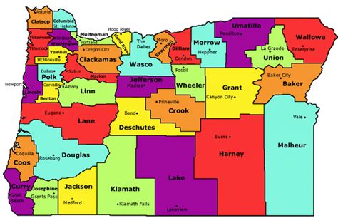 Exploring The Map Of Oregon Counties - Map Of The Usa