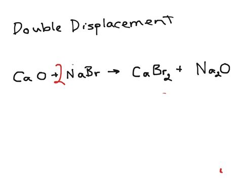 Double Displacement Reaction Equation Example