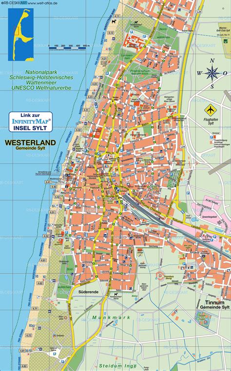 Map of Westerland / Sylt (City in Germany, Schleswig-Holstein) | Welt ...