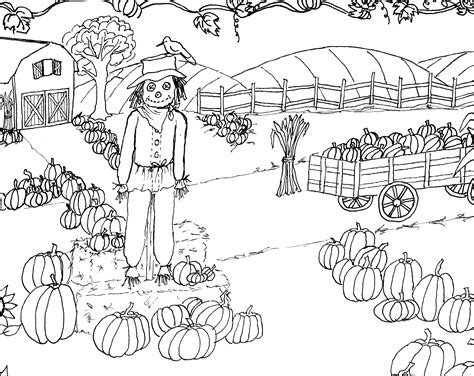 Pumpkin Patch Coloring Pages Free Printable