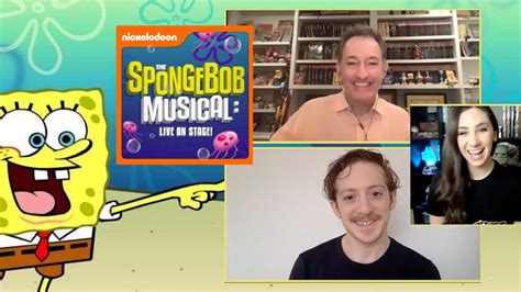 INTERVIEW WITH SPONGEBOB (x2)! Ethan Slater and Tom Kenny on The ...