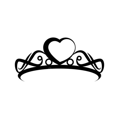 Flat Black Princess Tiara Jewel Vector, Princess Tiaras, Silhouette ...