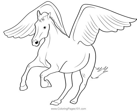 Pegasus 2 Coloring Page for Kids - Free Pegasus Printable Coloring ...