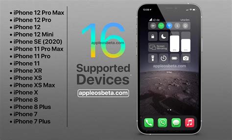 iOS 16 Supported Devices - AppleOS Beta Download