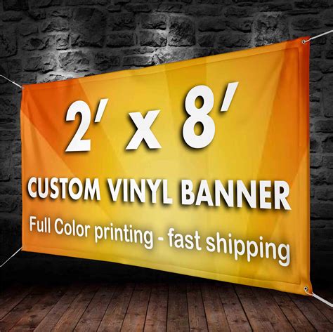 2x8' Custom Banners Vinyl Banner printing 13oz full | Etsy