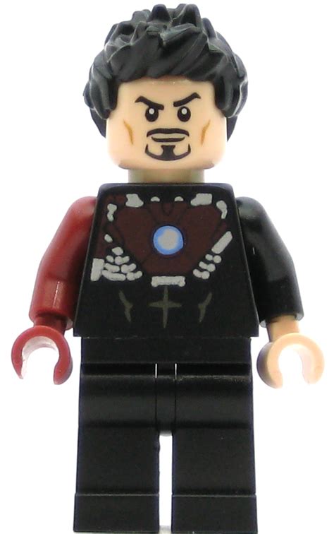 LEGO Super Heroes Minifigure Tony Stark Black Iron Man Suit