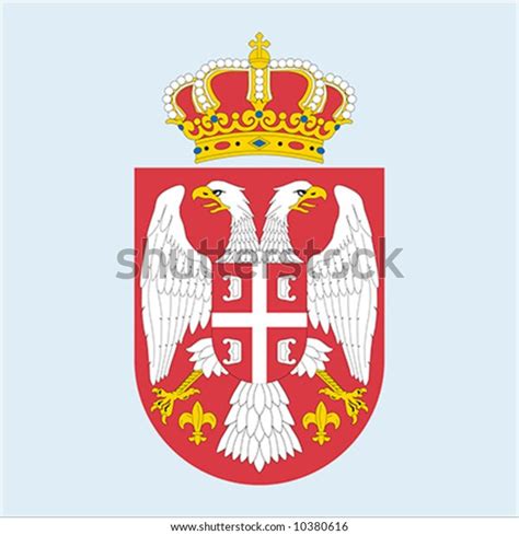 Coat Arms Serbia Stock Vector (Royalty Free) 10380616