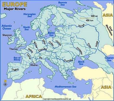 Map Europe Rivers – Topographic Map of Usa with States