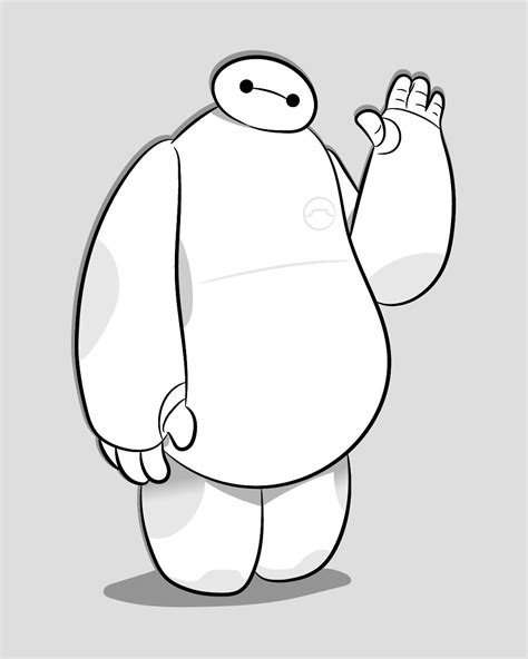 Baymax Art, Baymax Drawing, Hiro Big Hero 6, Big Hero 6 Baymax, Walt ...