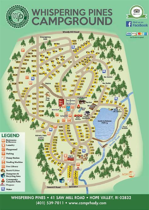 Camp Map - Whispering Pines Camping