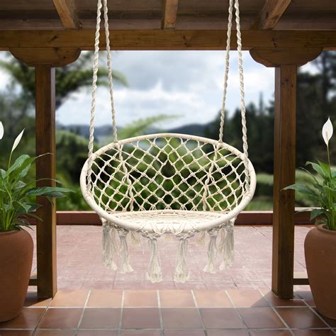 Sorbus Hammock Chair Macrame Swing, 265 Pound Capacity, Perfect for ...