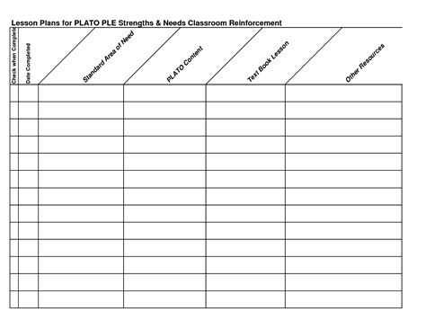 Teacher Lesson Plan Book Template Printable - Printable Templates