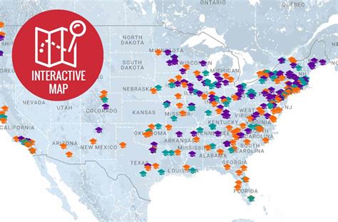 Interactive Map Of Us Colleges And Universities – Map Vector