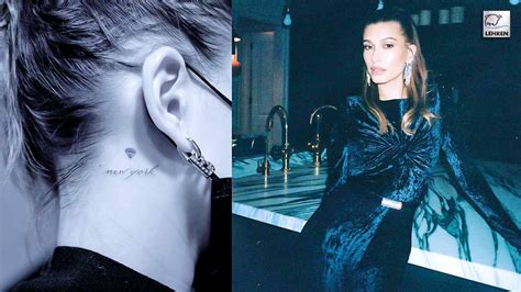 Hailey Bieber's Tattoo Artist Gives A Close Look At The Ink Behind Her Ear