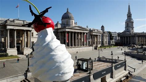 Trafalgar Square Fourth Plinth swirl of cream sculpture unveiled - BBC News