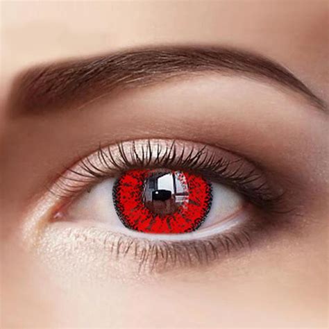 Eye Circle Lens Fire Red Colored Contact Lenses - cheerylook