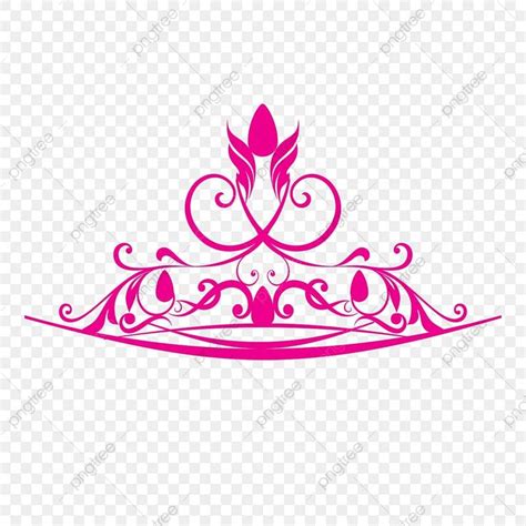 Princess Crown Vector Design Images, Flat Pink Transparent Png Vector ...