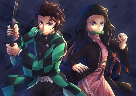 Nezuko Kamado and Tanjirou Kamado Wallpaper, HD Anime 4K Wallpapers ...