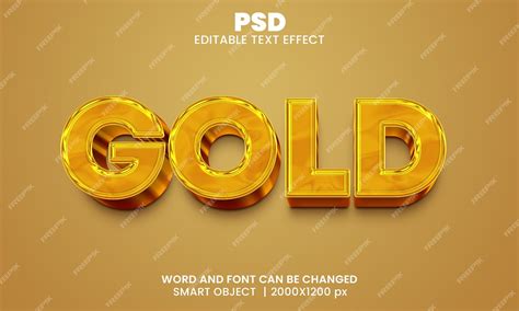 Premium PSD | Gold 3d editable text effect Premium Psd with background